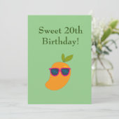 Vegan Berry Joyeux Anniversaire Mango Carte Annive (Debout devant)