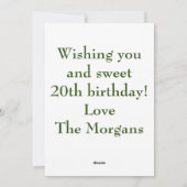 Vegan Berry Joyeux Anniversaire Mango Carte Annive (Dos)