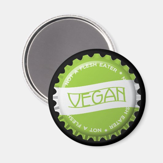 Vegan Bottlecap Magneet (Voorkant / Achterkant)