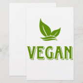 Vegan Briefpapier (Voorkant / Achterkant)