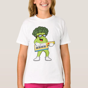 Vegan Broccoli op Muziek met Guitar T-shirt