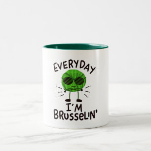 Vegan Brussels Sprouts Tweekleurige Koffiemok
