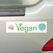 Vegan Bumper Car Sticker Veganism (Op auto)