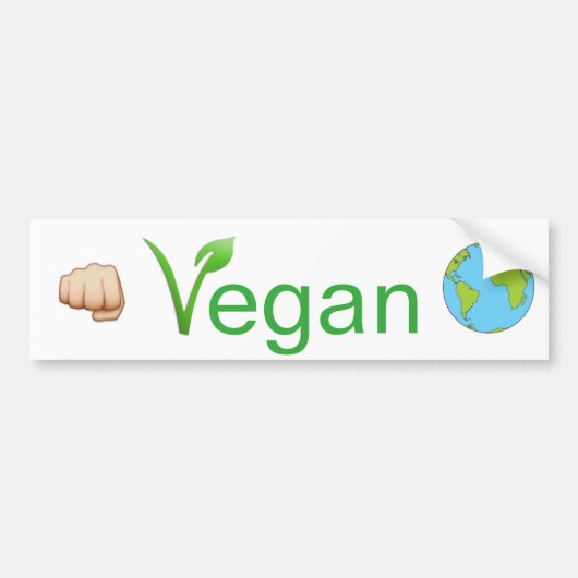Vegan Bumper Car Sticker Veganism (Voorkant)