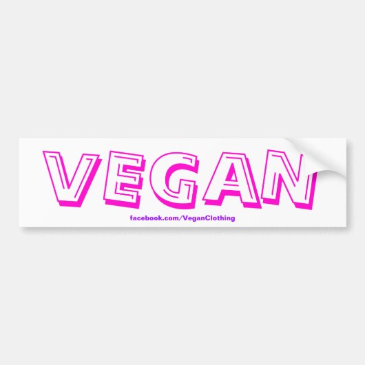 VEGAN BUMPERSTICKER (Voorkant)