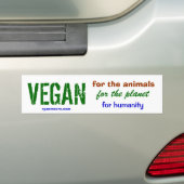 VEGAN BUMPERSTICKER (Op auto)