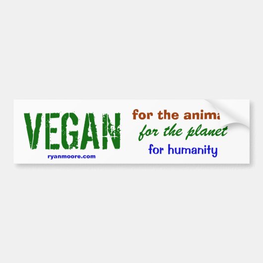 VEGAN BUMPERSTICKER (Voorkant)