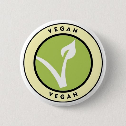 Vegan. Button voor Vegans (Voorkant)
