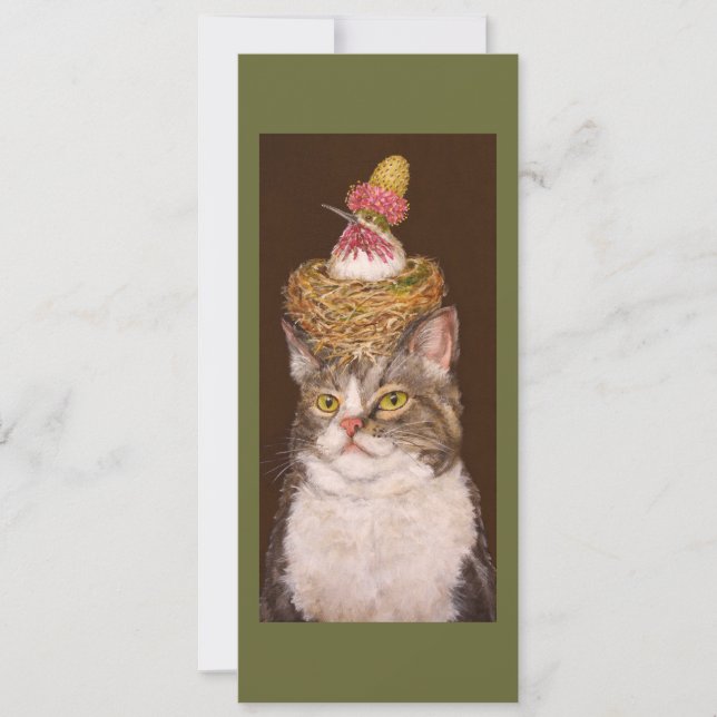Vegan cat flat card (Voorkant)