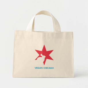 Vegan Chicago Color Logo on Bag Mini Tote Bag