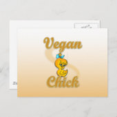 Vegan Chick Briefkaart (Voorkant / Achterkant)