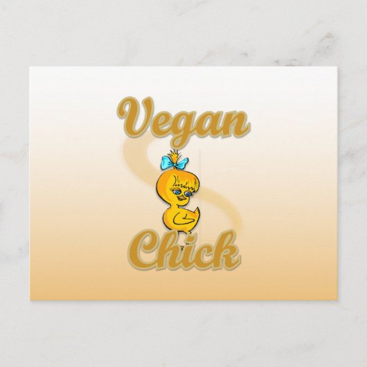 Vegan Chick Briefkaart (Voorkant)