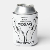 vegan Christelijk Bericht Cadeau Blikjeskoeler (Blikje Voorkant)