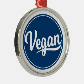 Vegan Circle Metalen Ornament (Rechts)