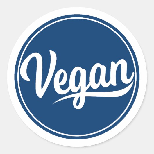 Vegan Circle Ronde Sticker (Voorkant)