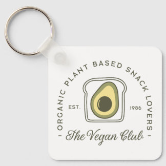 Vegan club plantaardige avocado toast sleutelhanger