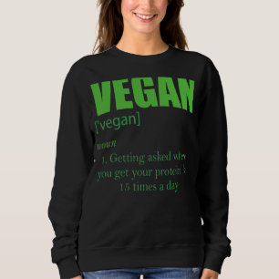 Vegan Definition krijgt de vraag waar je je heen k Trui