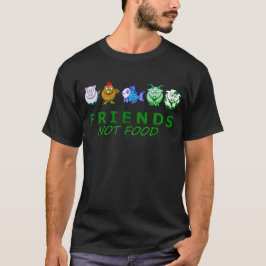 Vegan Design 66 Vrienden geen eten T-shirt