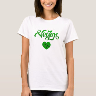 Vegan Dieet Hart Gezond Eco-Vriendelijk T-Shirt Ca