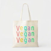 Vegan. dierenrechten. canvas tas. tote bag (Voorkant)