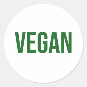 Vegan - Dierenrechten Ronde Sticker