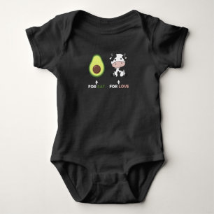 Vegan Dierenvriend Vegan Avocado Food Koeien Love Romper