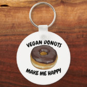 VEGAN DONUT MAKE ME HAPPY SLEUTELHANGER (Voorkant)