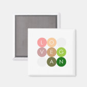Vegan Dot Love Magneet (Voorkant / Achterkant)