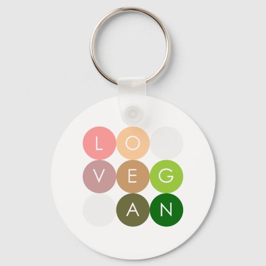 Vegan Dot Love Sleutelhanger (Voorkant)