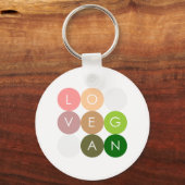 Vegan Dot Love Sleutelhanger (Voorkant)