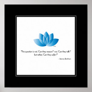 Vegan, een dier redden - een wanddecor poster