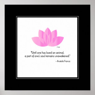 Vegan, een dier redden - een wanddecor poster