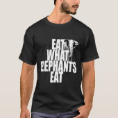 Vegan Eet Wat olifanten Eten Vegetarisch Dierenlie T-shirt (Voorkant)