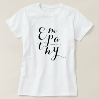 Vegan EMPATHY Modern Script Minimal Typografie T-S T-shirt