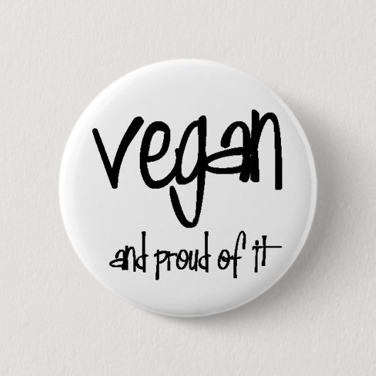 vegan en trots ronde button 5,7 cm (Voorkant)
