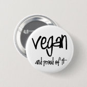vegan en trots ronde button 5,7 cm (Voorkant /achterkant)