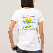 Vegan est l'amour personnalisable T-shirt (Dos)