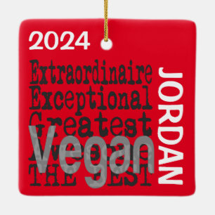 Vegan Extraordinaire CUSTOM Keramisch Ornament