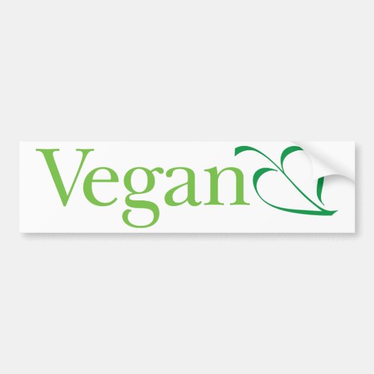 Vegan (feuille) : Sticker pare-chocs (Devant)