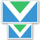 Vegan Flag Sticker (Voorkant)