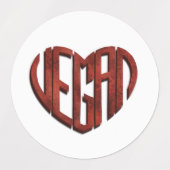 Vegan Flower Heart Labels (Design 2)