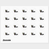 Vegan Flower Ronde Sticker (Vel)