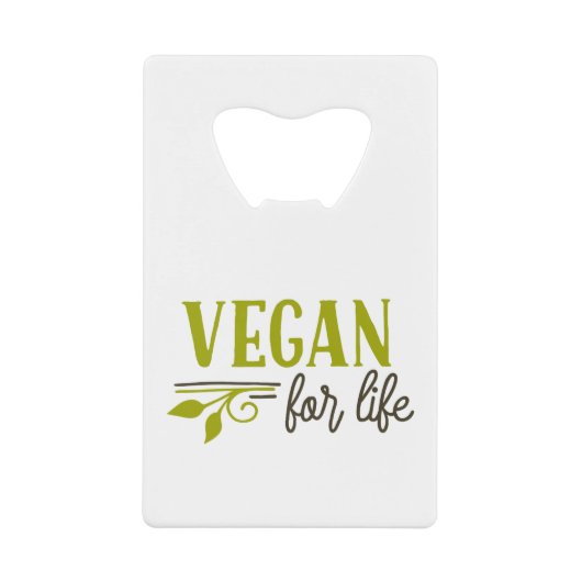 Vegan for Life Kredietkaart Flessenopener (Voorkant)
