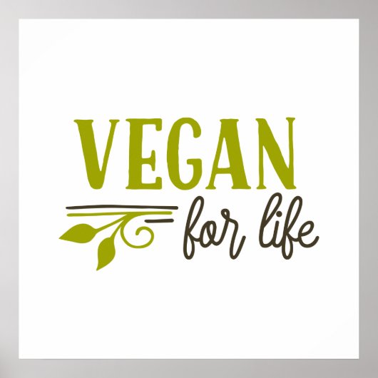 Vegan for Life Poster (Voorkant)