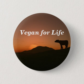 Vegan for Life Ronde Button 5,7 Cm