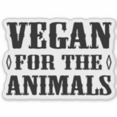 Vegan for the Animals, autowrak Sticker (Voorkant)