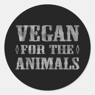 Vegan for the Animals Ronde Sticker