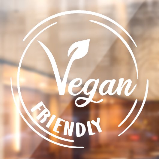 Vegan Friendly Badge Raamsticker (Vel 2)