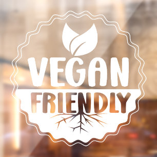 Vegan Friendly Restaurant Raamsticker