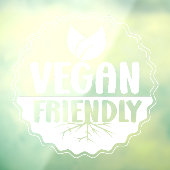 Vegan Friendly Restaurant Raamsticker (Vel 3)